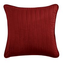 Red euro sales pillow shams